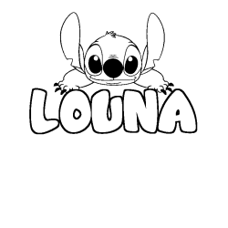 Dibujo para colorear LOUNA - decorado Stitch