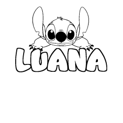 Dibujo para colorear LUANA - decorado Stitch