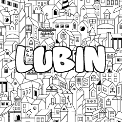 Coloración del nombre LUBIN - decorado ciudad