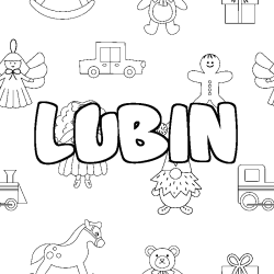 Coloración del nombre LUBIN - decorado juguetes