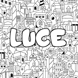 Dibujo para colorear LUCE - decorado ciudad