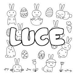 Dibujo para colorear LUCE - decorado Pascua