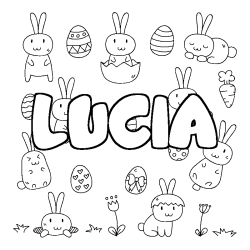 Dibujo para colorear LUCIA - decorado Pascua