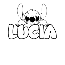 Dibujo para colorear LUCIA - decorado Stitch