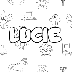 Dibujo para colorear LUCIE - decorado juguetes