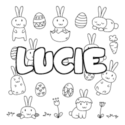 Dibujo para colorear LUCIE - decorado Pascua