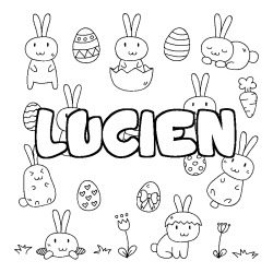 Coloración del nombre LUCIEN - decorado Pascua