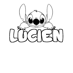 Coloración del nombre LUCIEN - decorado Stitch