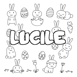 Dibujo para colorear LUCILE - decorado Pascua