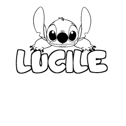 Dibujo para colorear LUCILE - decorado Stitch