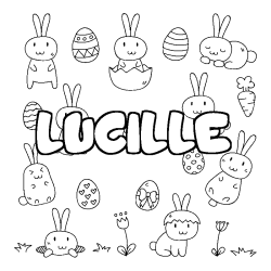 Dibujo para colorear LUCILLE - decorado Pascua