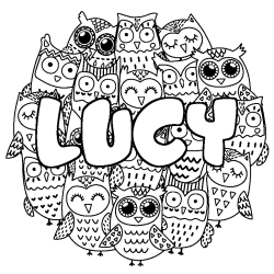 Dibujo para colorear LUCY - decorado b&uacute;hos