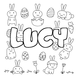 Dibujo para colorear LUCY - decorado Pascua