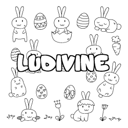 Dibujo para colorear LUDIVINE - decorado Pascua