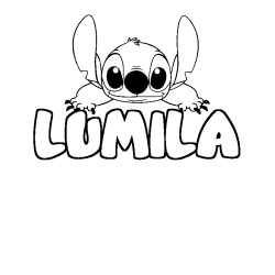 Dibujo para colorear LUMILA - decorado Stitch