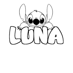 Dibujo para colorear LUNA - decorado Stitch