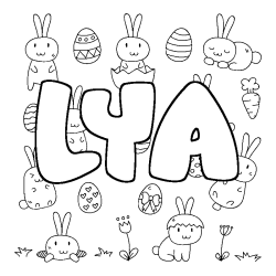 Dibujo para colorear LYA - decorado Pascua