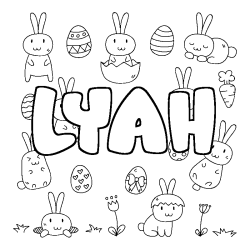 Dibujo para colorear LYAH - decorado Pascua