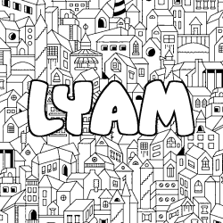 Coloración del nombre LYAM - decorado ciudad