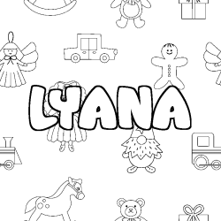 Dibujo para colorear LYANA - decorado juguetes