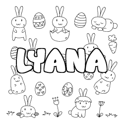 Dibujo para colorear LYANA - decorado Pascua