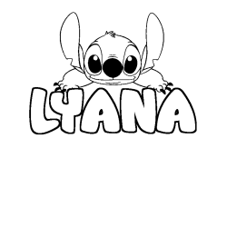 Dibujo para colorear LYANA - decorado Stitch