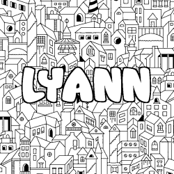 Dibujo para colorear LYANN - decorado ciudad