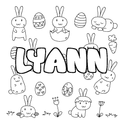 Dibujo para colorear LYANN - decorado Pascua