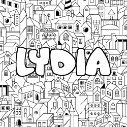 Dibujo para colorear LYDIA - decorado ciudad