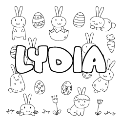 Dibujo para colorear LYDIA - decorado Pascua