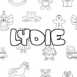 Coloración del nombre LYDIE - decorado juguetes