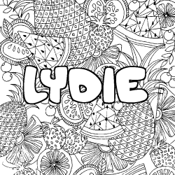 Dibujo para colorear LYDIE - decorado mandala de frutas