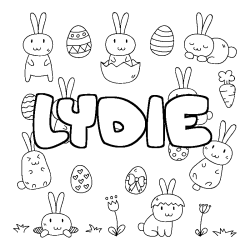 Dibujo para colorear LYDIE - decorado Pascua