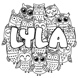 Dibujo para colorear LYLA - decorado b&uacute;hos