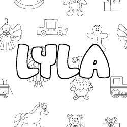 Dibujo para colorear LYLA - decorado juguetes