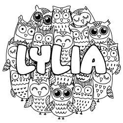 Dibujo para colorear LYLIA - decorado b&uacute;hos