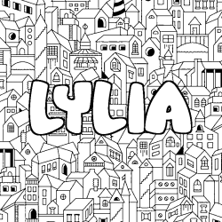 Dibujo para colorear LYLIA - decorado ciudad