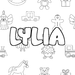 Coloración del nombre LYLIA - decorado juguetes