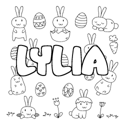 Coloración del nombre LYLIA - decorado Pascua