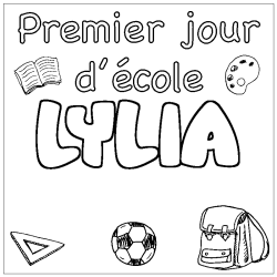 Coloración del nombre LYLIA - decorado primer día de escuela