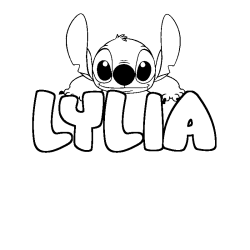 Coloración del nombre LYLIA - decorado Stitch