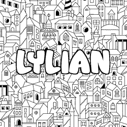 Coloración del nombre LYLIAN - decorado ciudad