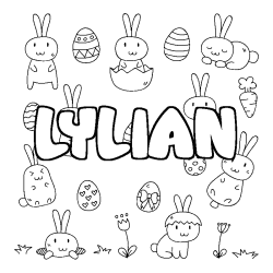 Coloración del nombre LYLIAN - decorado Pascua