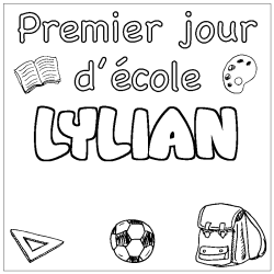 Coloración del nombre LYLIAN - decorado primer día de escuela