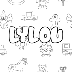 Coloración del nombre LYLOU - decorado juguetes