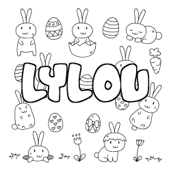 Dibujo para colorear LYLOU - decorado Pascua