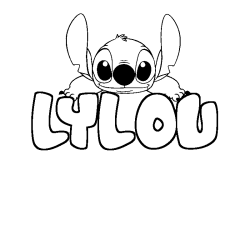 Dibujo para colorear LYLOU - decorado Stitch