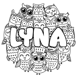 Dibujo para colorear LYNA - decorado b&uacute;hos