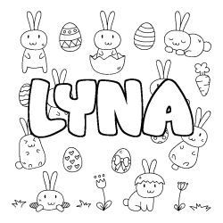 Dibujo para colorear LYNA - decorado Pascua