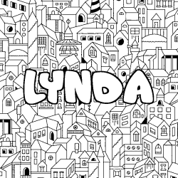 Dibujo para colorear LYNDA - decorado ciudad